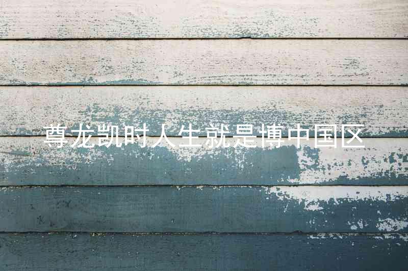 尊龙凯时人生就是博中国区
